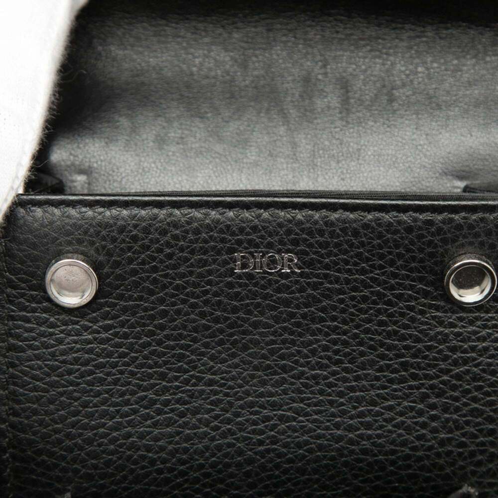 CHRISTIAN DIOR Black Leather Pochette Shoulder Bag - Picture 6 of 6